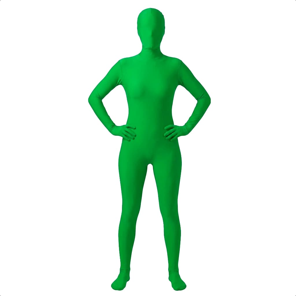 Roupa Chroma Key Verde Corpo Inteiro Com Capuz 160cm 170cm 180cm 190cm Vídeo Efeitos YouTube TikTok