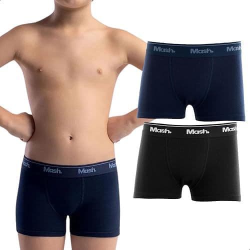 Kit 8 Cuecas Boxer Infantil Menino Lisa Microfibra Premium