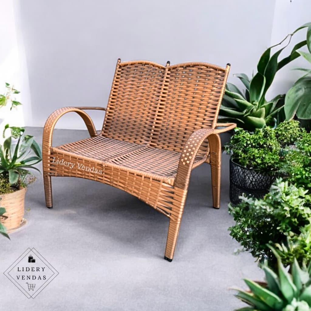 Namoradeira Cadeira Sofá Poltrona Dois Lugares de Fibra Sintetica Para Aréa externa Jardim Varanda Quarto Resistente