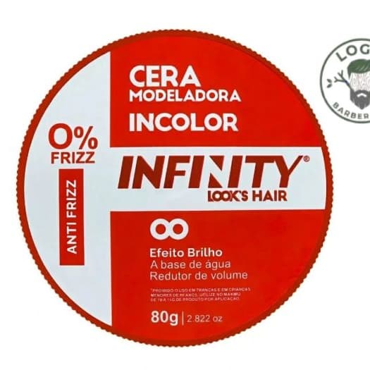 Kit 3x Cera Pasta Modeladora Incolor Anti Frizz Infinity 80g