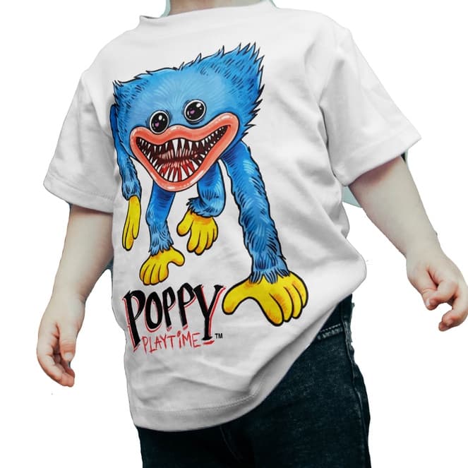 Camiseta Camisa Infantil Unissex Poppy Playtime Huggy Wug 1