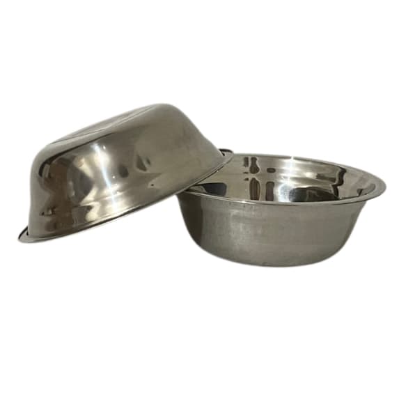 Tigela Bowl Inox Kit 2 Comedouro Pet Para Cães E Gatos Pequena 400ml