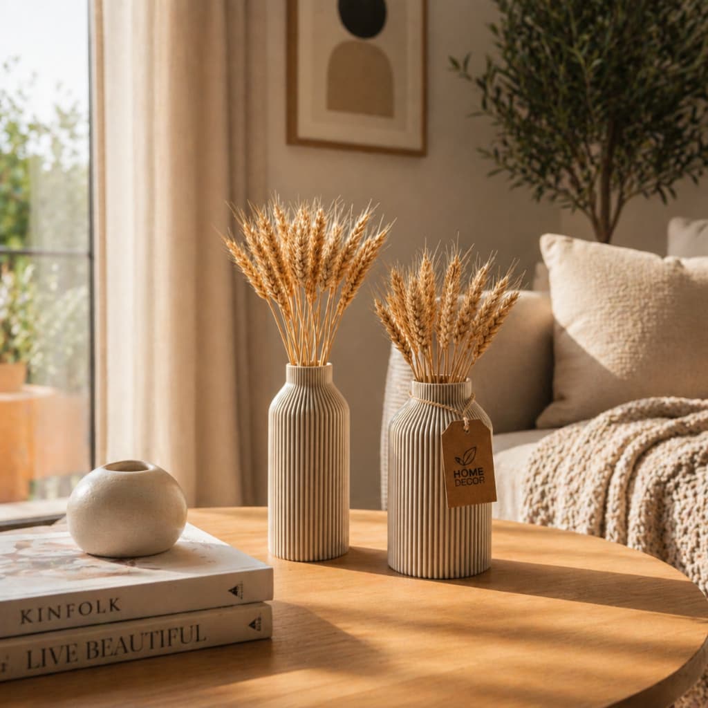 Conjunto 2 Vasos Decorativos Modernos Minimalistas para Sala, Quarto e Escritório – Design Elegante