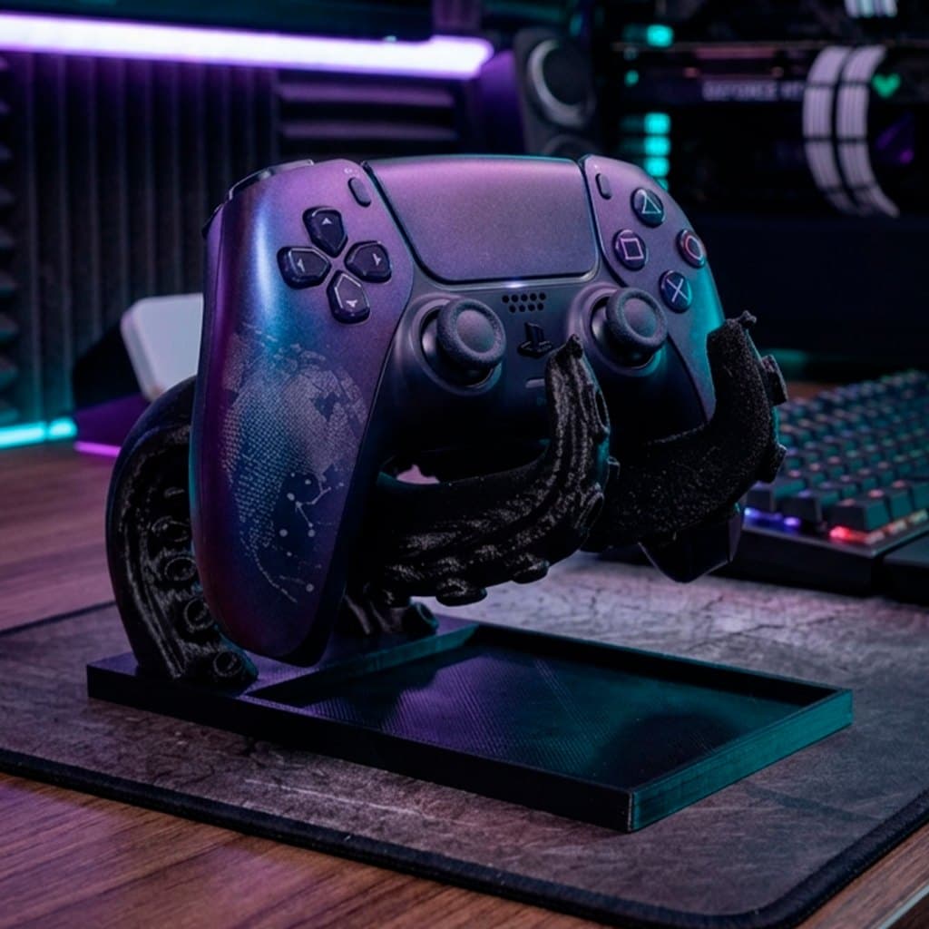 Suporte de controle PS5 Gamer Polvo Tentáculos Octopus Gamer Compatível Play Station 5