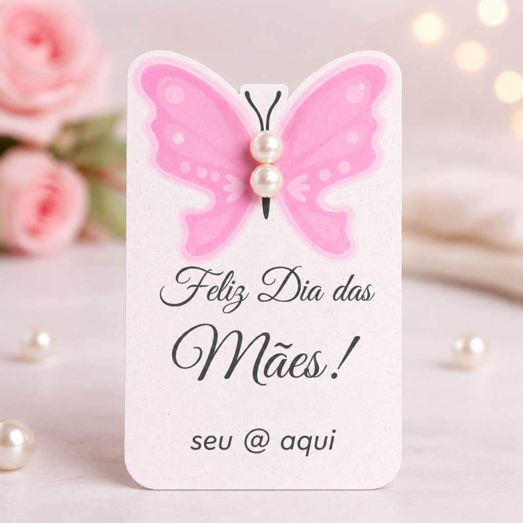 Tag + Brinco Dia das Mães | Tag Expositora Feliz Dia das Mães 5cm / NÃO ACOMPANHA EMBALAGEM INDIVIDUAL