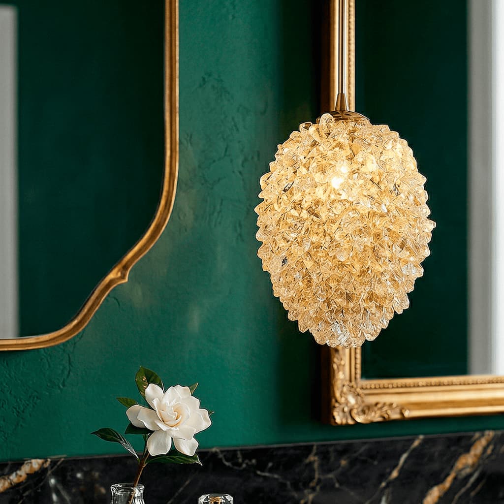 Pendente LED Gota Cristal 12cm Luxo Moderno Luminária Decorativa Sala Quarto Elegante