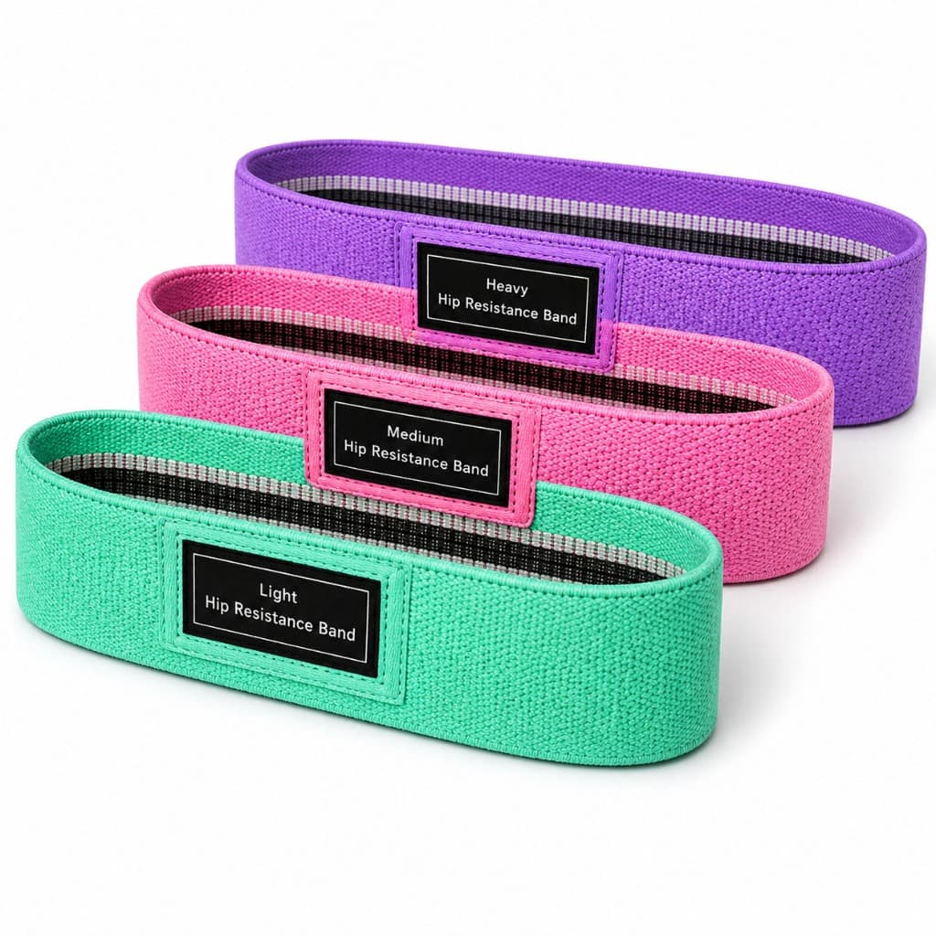 kit 3 Faixas Elásticas de Resistência Para Treino em Casa Academia Mini Band