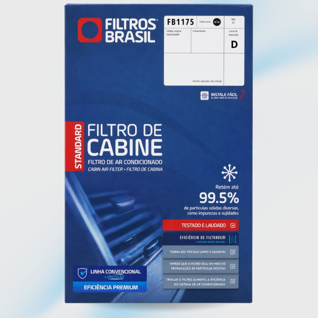 Filtro de Cabine Alta Qualidade ACP907 / FB1175 Compatível Toro Jeep Rampage