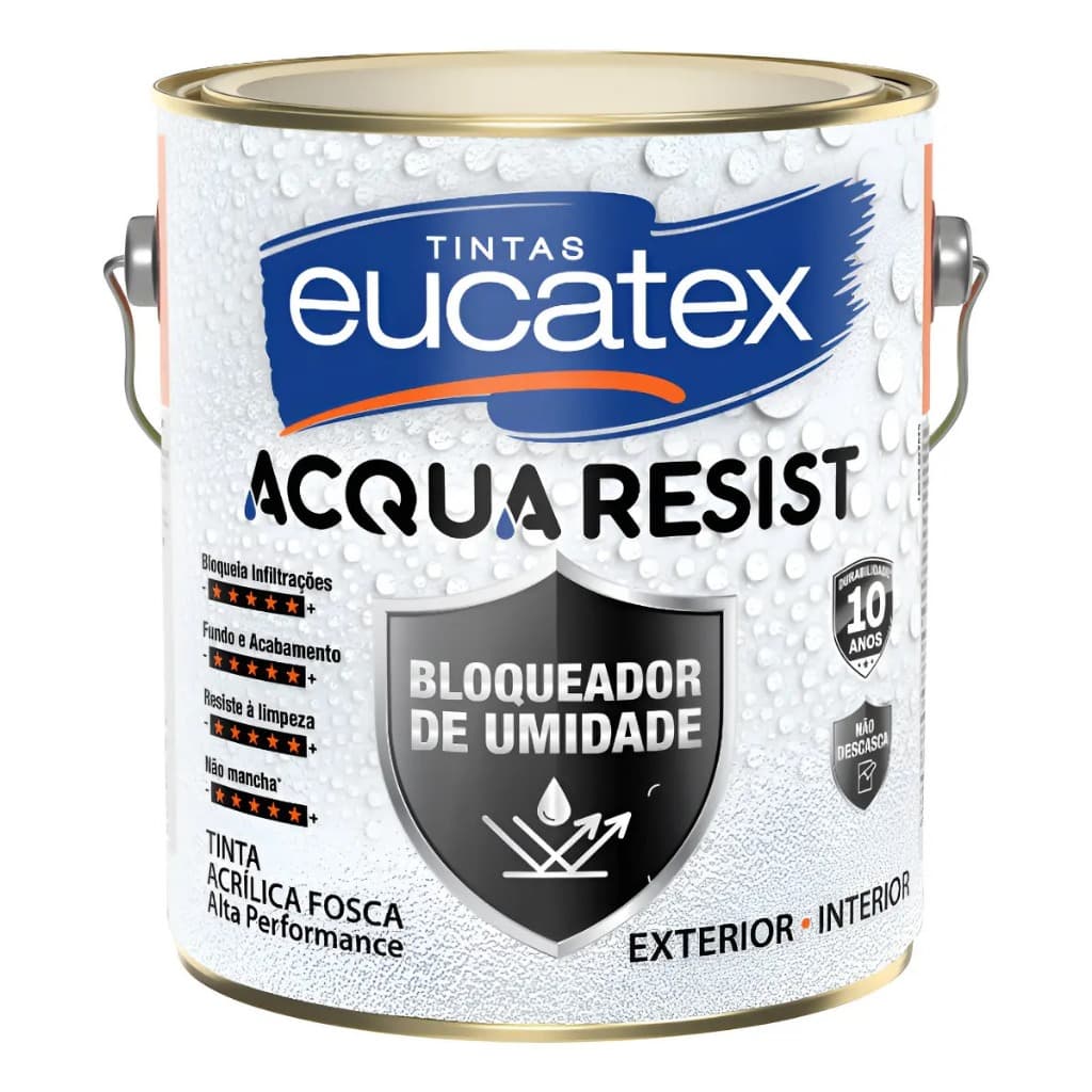 Tinta Eucatex Acqua Resist Fundo E Acabamento 3,6l