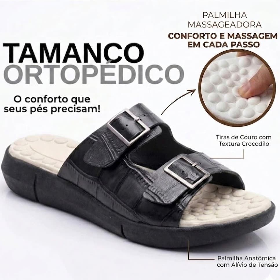 Sandalia Birken Feminino Palmilha Ortopédico Esporão Confortável