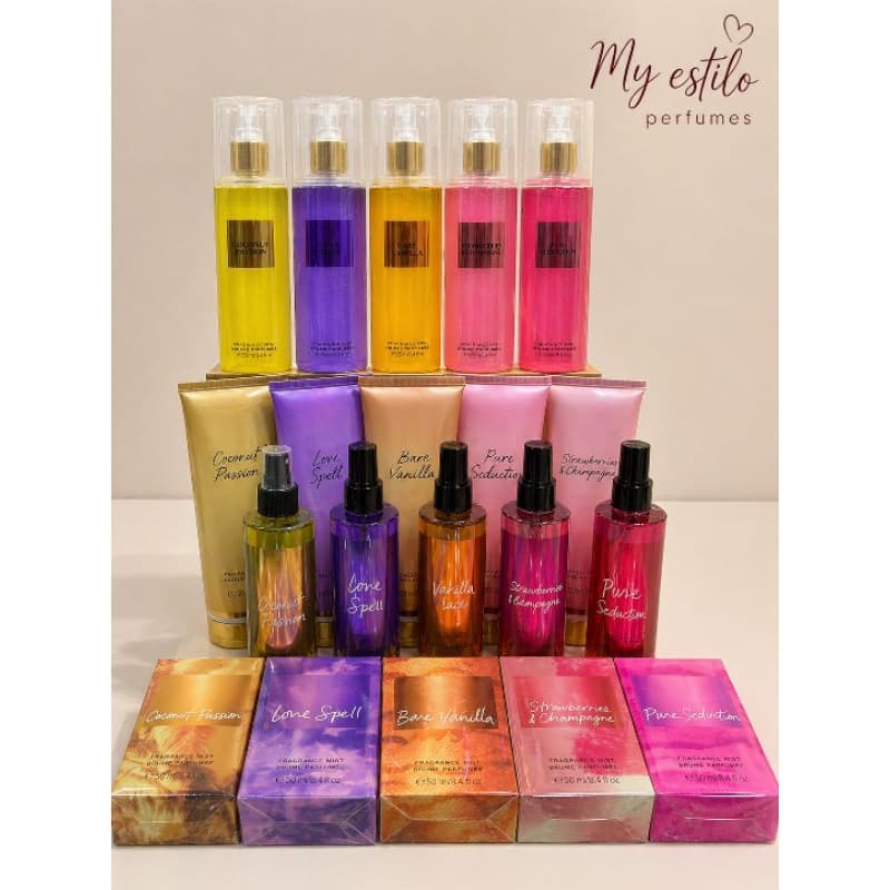 Kit Perfume body Splash com glitter shimmer e hidratante Premium bisnaga fragrância importada insp|rad4