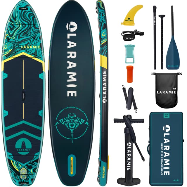 Prancha Stand Up Inflável 11.6' + Kit Laramie Kit-XGREEN