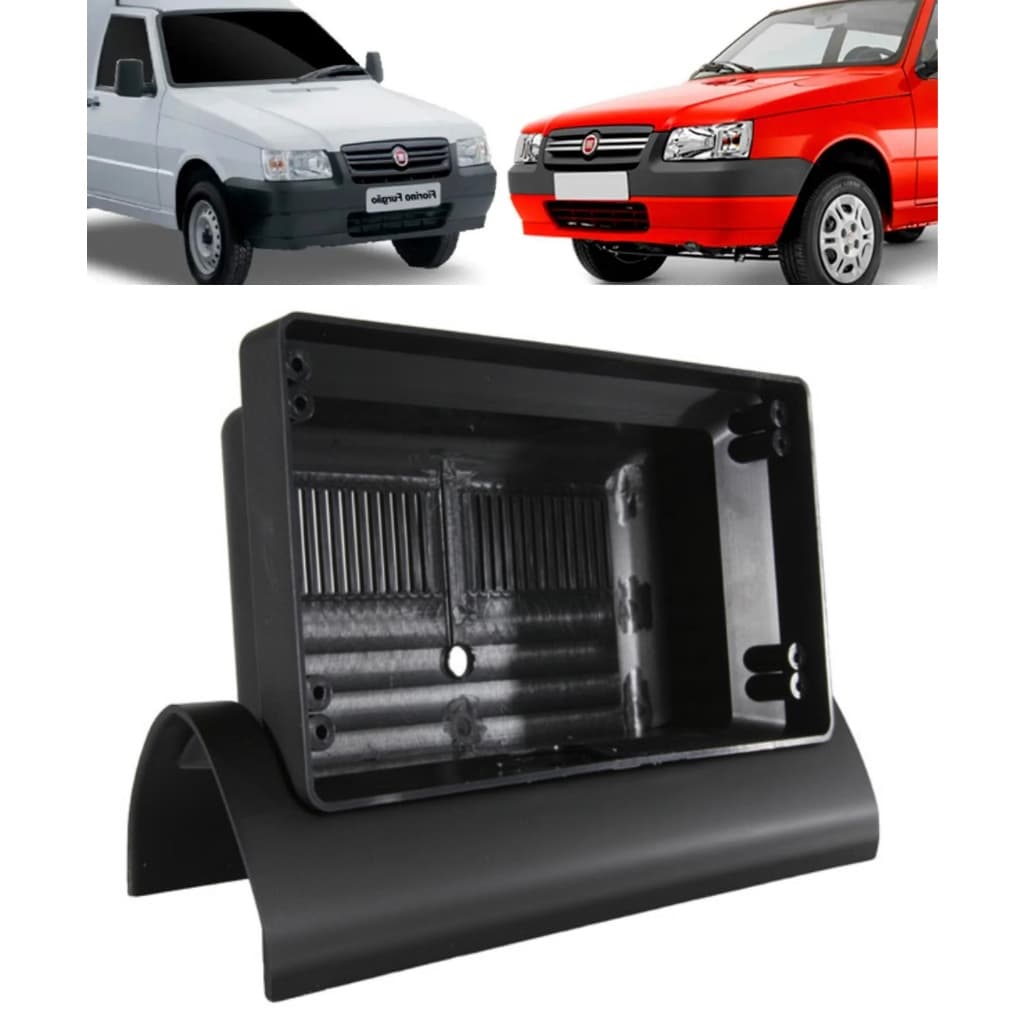 Moldura Fiat Uno / Fiorino 2 Din 9 E 10 Polegadas Preta
