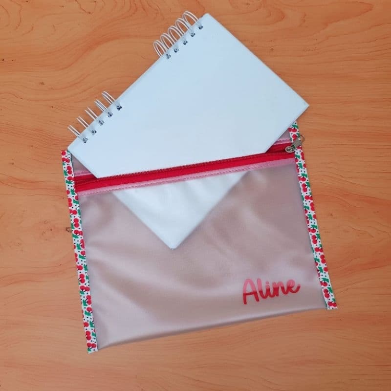 Necessaire Porta Carteira de Vacinação com Zíper/ Necessaire Porta Documentos Personalizado com Zíper