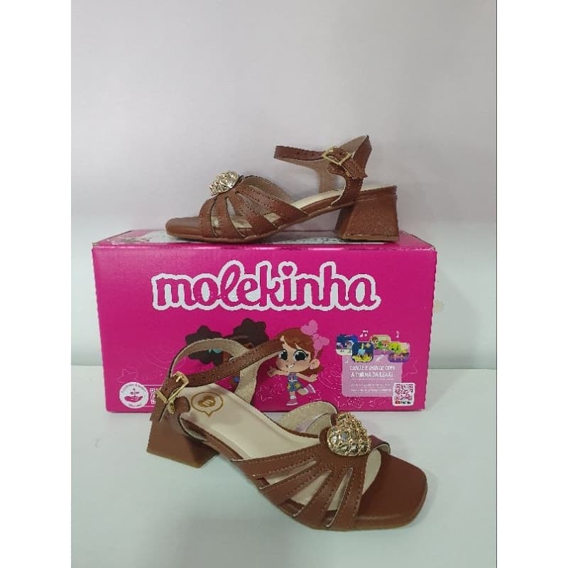 Molekinha sandália napa turim salto bloco avelã 2347134
