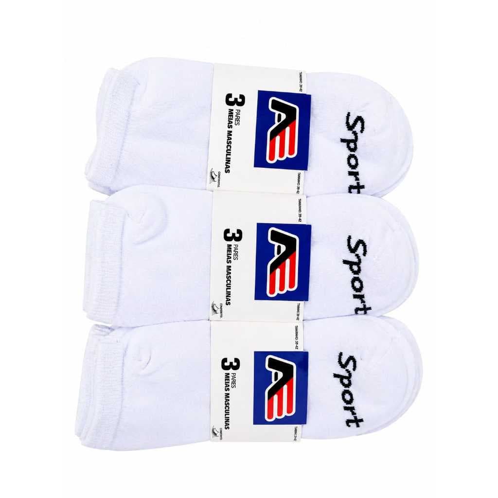 kit de meias soquete com 12 pares tamanho 40 ao 46  a tolha do