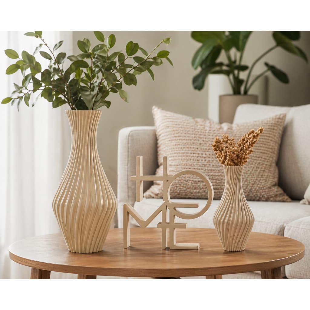 Vaso Decorativo Placa Home Conjunto Decoração Sala Moderna