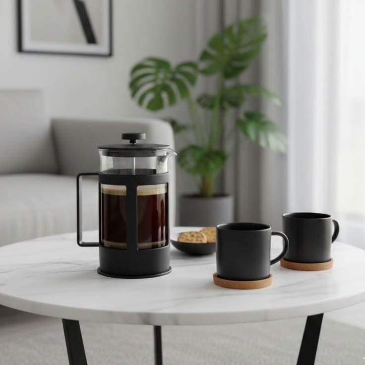 Cafeteira Prensa Francesa de Vidro 350ml - Praticidade e Sabor Intenso