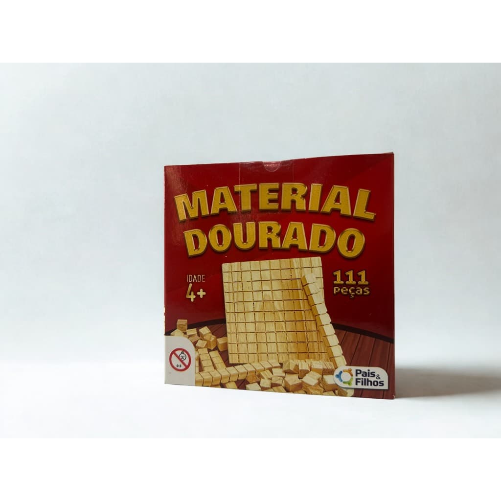 Material Dourado 111 Peças Madeira Montessori Educativo Matemática Infantil Sistema Decimal Escolar