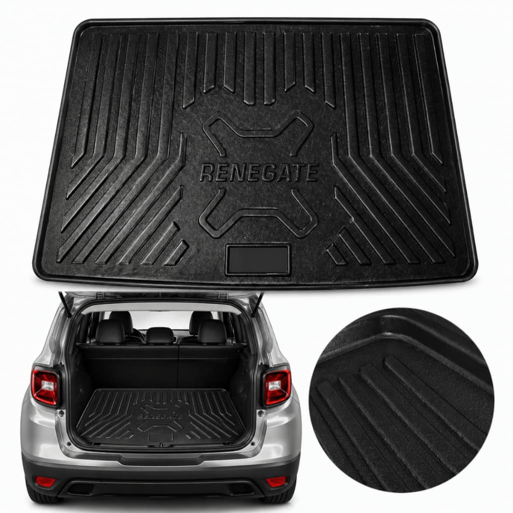 Tapete Bandeja Porta Malas Jeep Renegade 2016 A 2027 Borda Alta Impermeável
