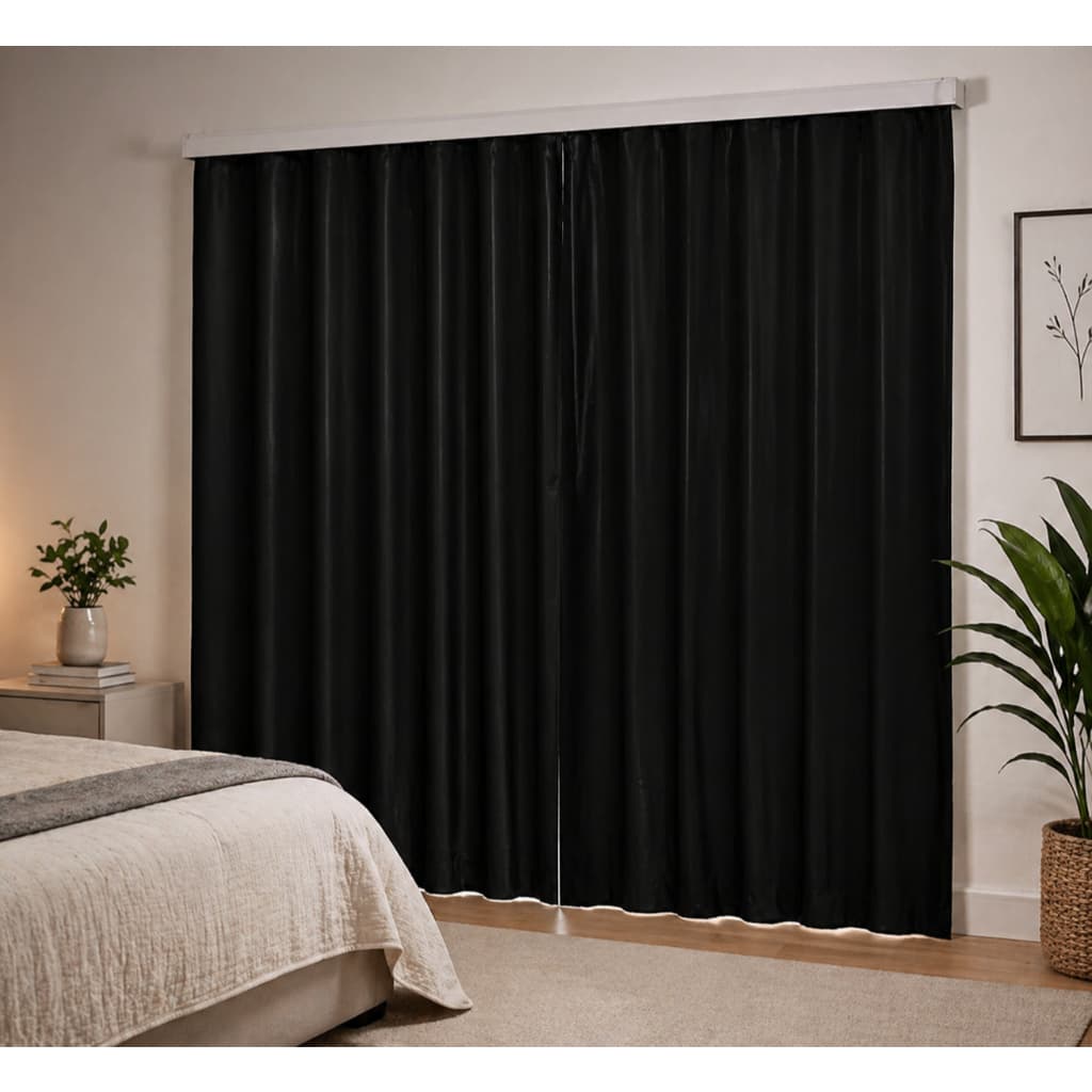 Cortina Blecaute Blackout para Trilho Forro Sala Quarto Bloqueia Corta Luz Claridade Ameniza Vento