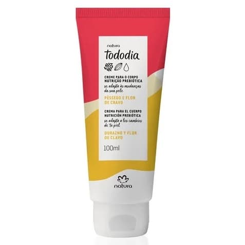 Pêssego e Flor de Cravo Creme Desodorante Nutritivo para o Corpo Tododia 100ml - Natura