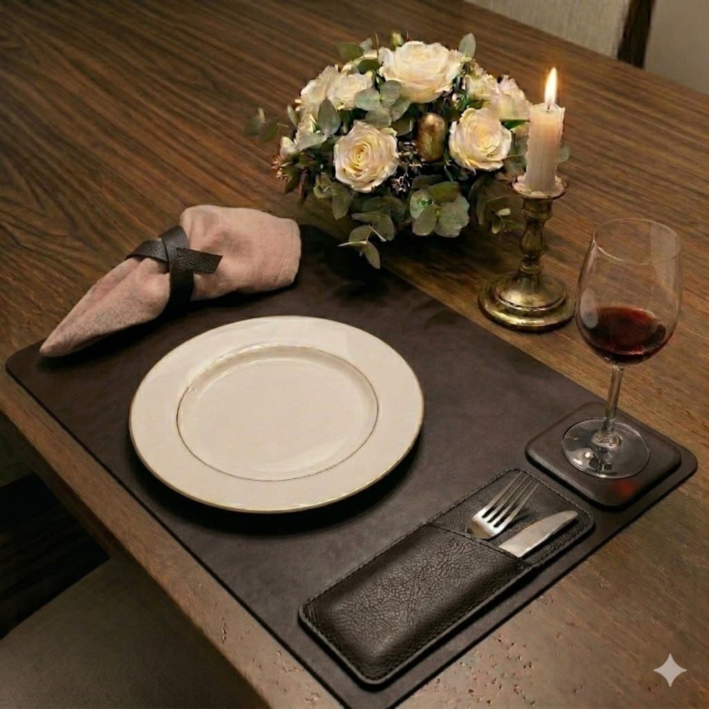 Jogo Americano Premium 2 a 6 Peças Mesa Posta Sousplat Luxo Design Moderno