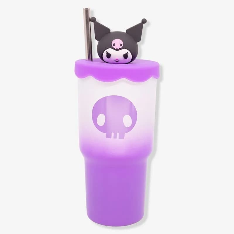 Copo Térmico Topper Kuromi 600ml - Hello Kitty Sanrio - Zona Criativa