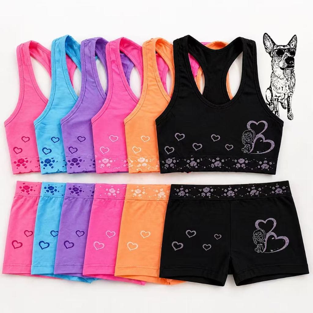 1/2/3/4/5 Conjunto infantil MENINA Top nadador e Calcinha Box.top calcinha conjunto crianca//1086