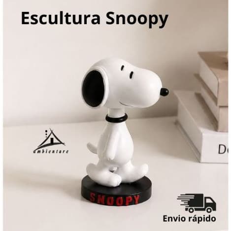 Escultura Snoopy 14cm colecionador envio rápido