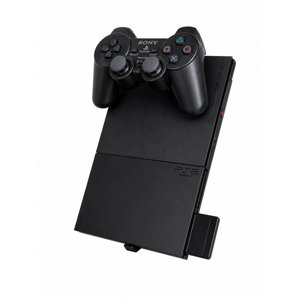 Suporte Vertical para PS2 Console Playstation 2 Slim Com Apoio Para Controle