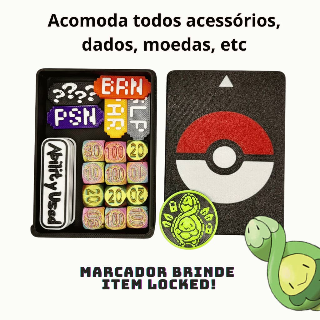 Acessórios Pokémon TCG com Brinde Item Locked - Para Mini Lata ou Caixa - Escuridão Absoluta
