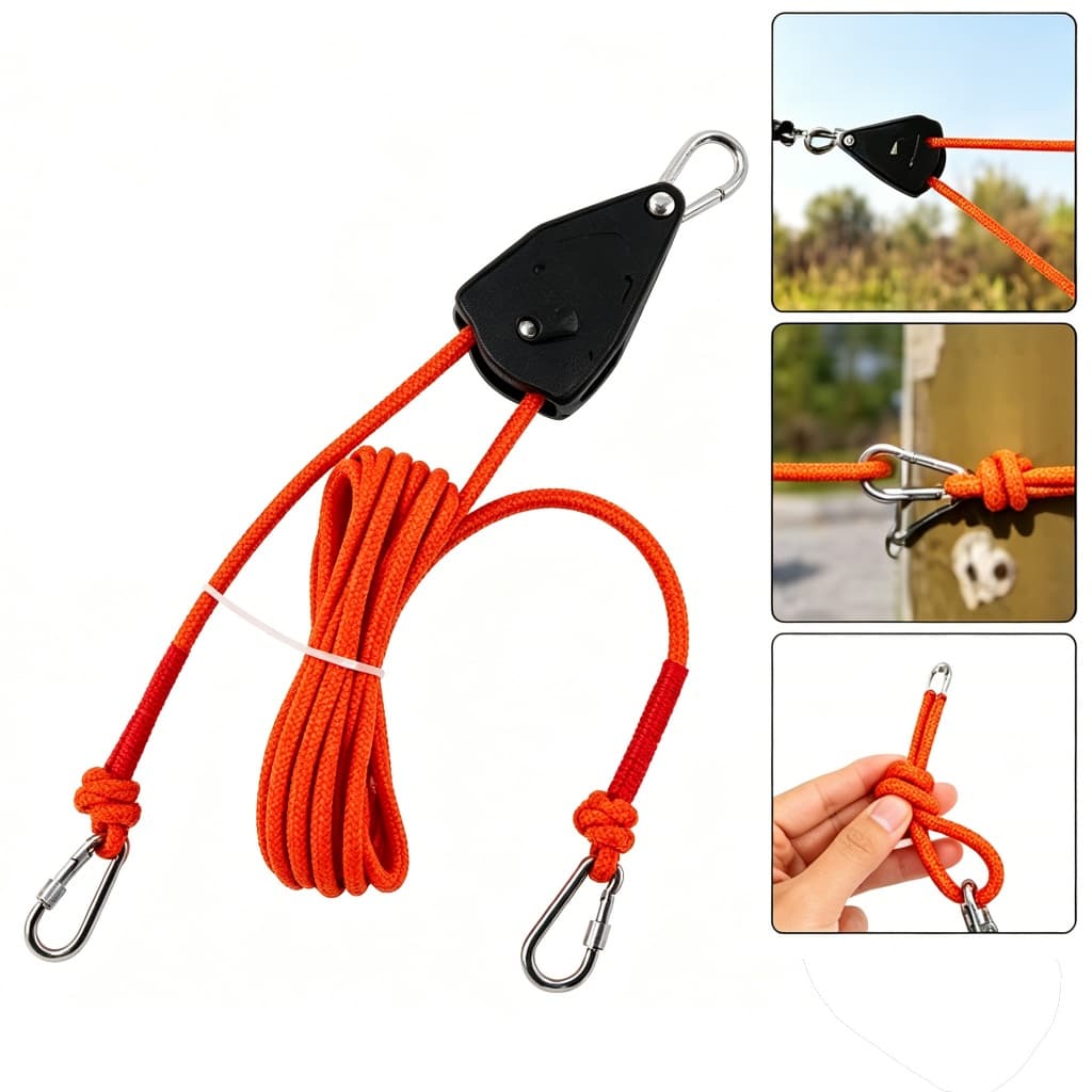 Corda Tensor 6/8mm de Tenda Barraca Dossel Desenhar Multiuso Resistente para Camping Ao Ar Livre