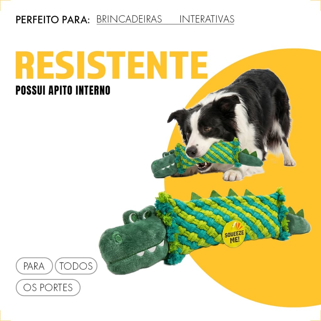 Brinquedo De Corda Para Cachorro Mordedor Crocodilo FOFOS Para Cães