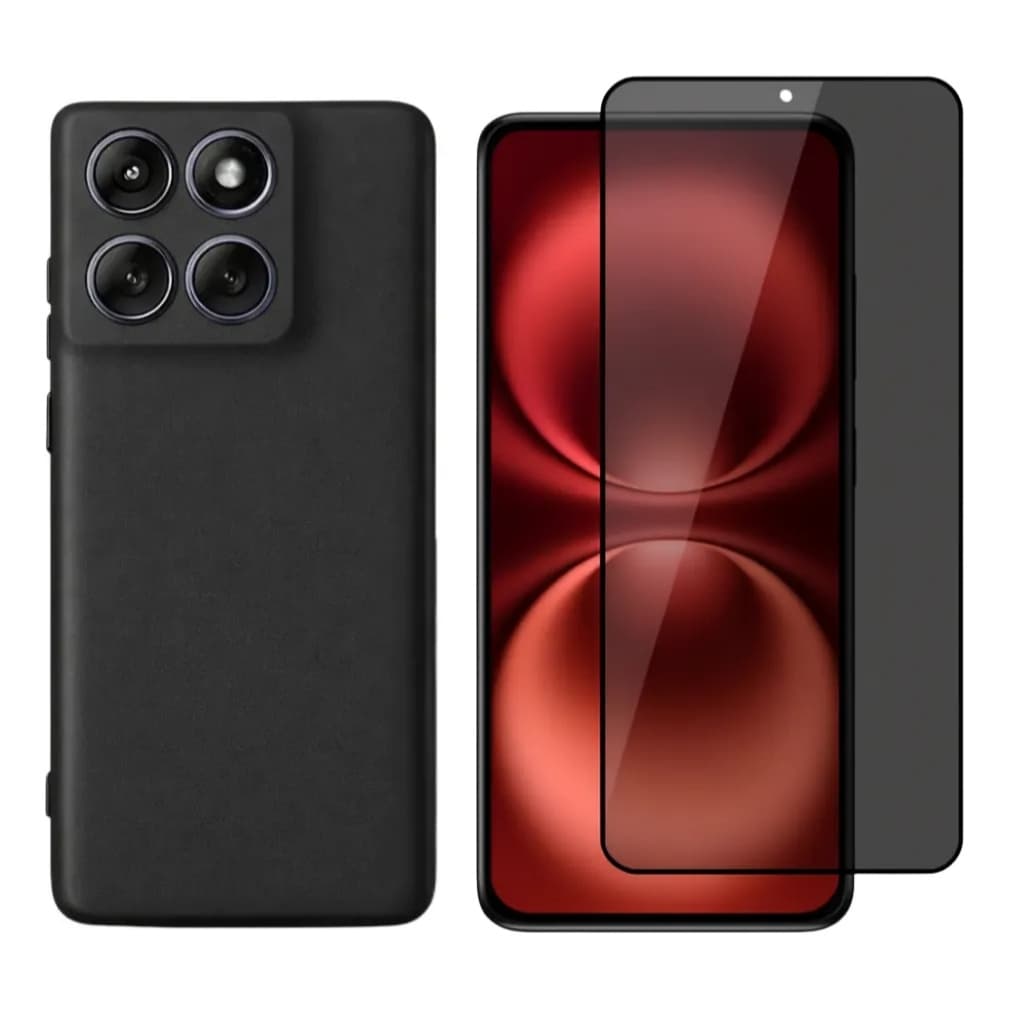 Kit Capa Capinha Case + Película Privacidade Para Moto G67