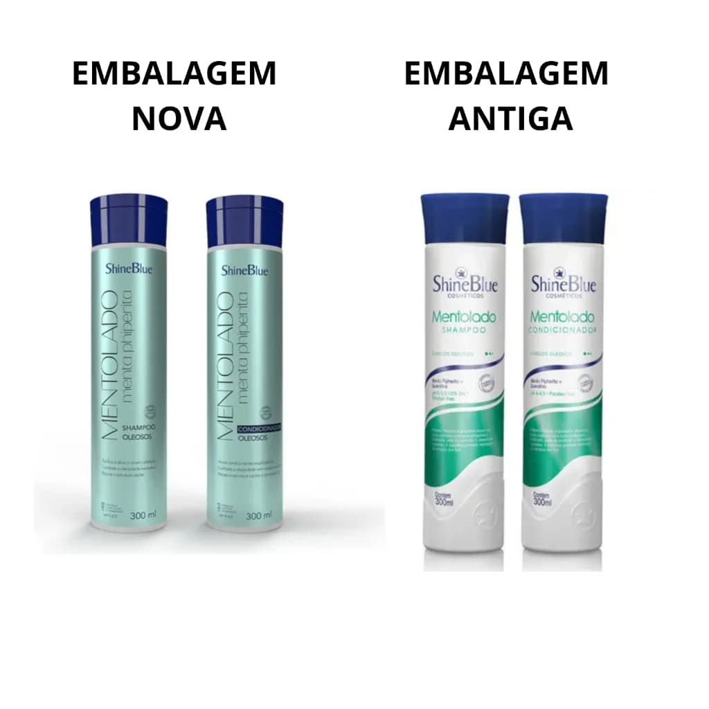 Kit Mentolado Shine Blue Shampoo Condicionador