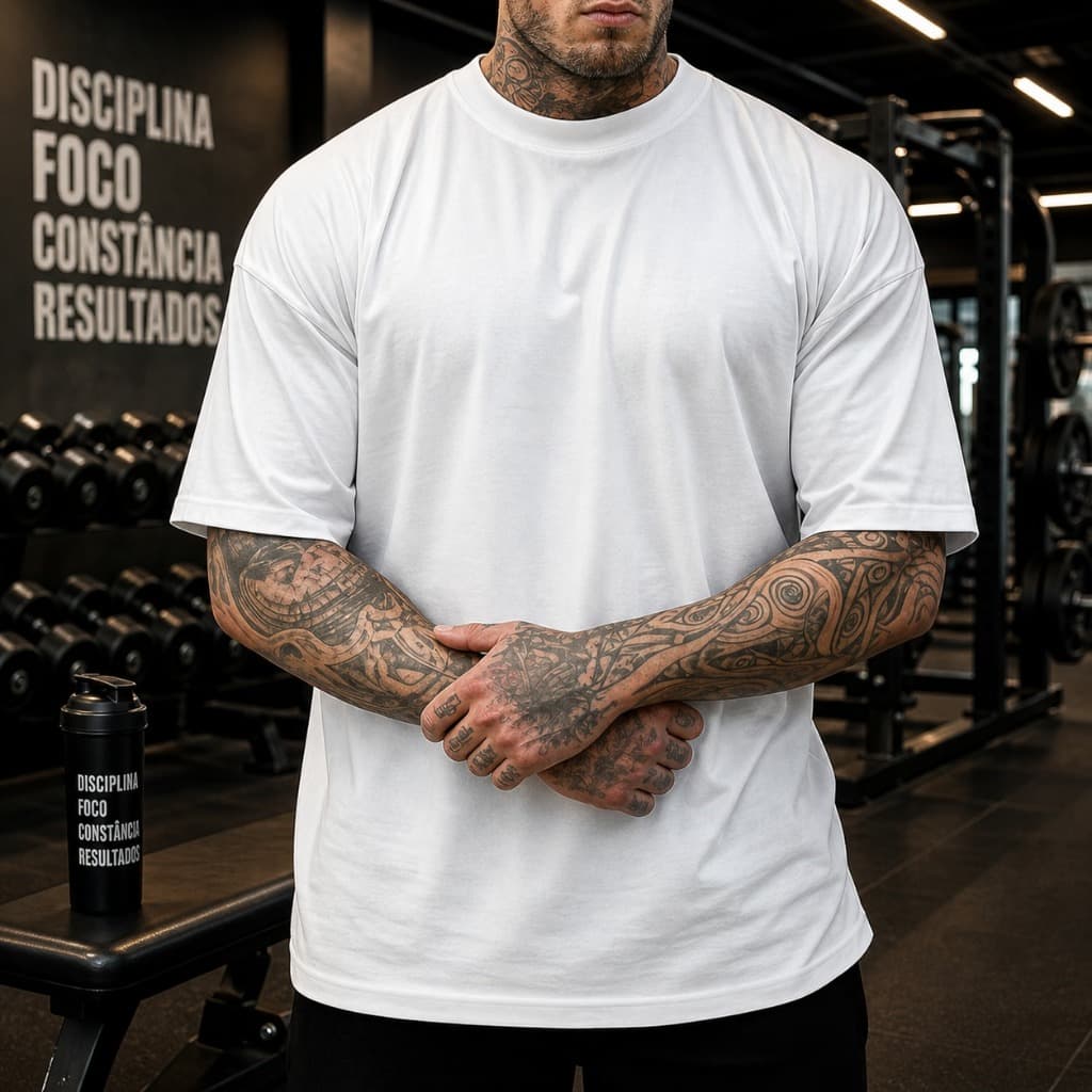 Camisa Oversized Treino Academia Camiseta Larga Streetwear Oversize