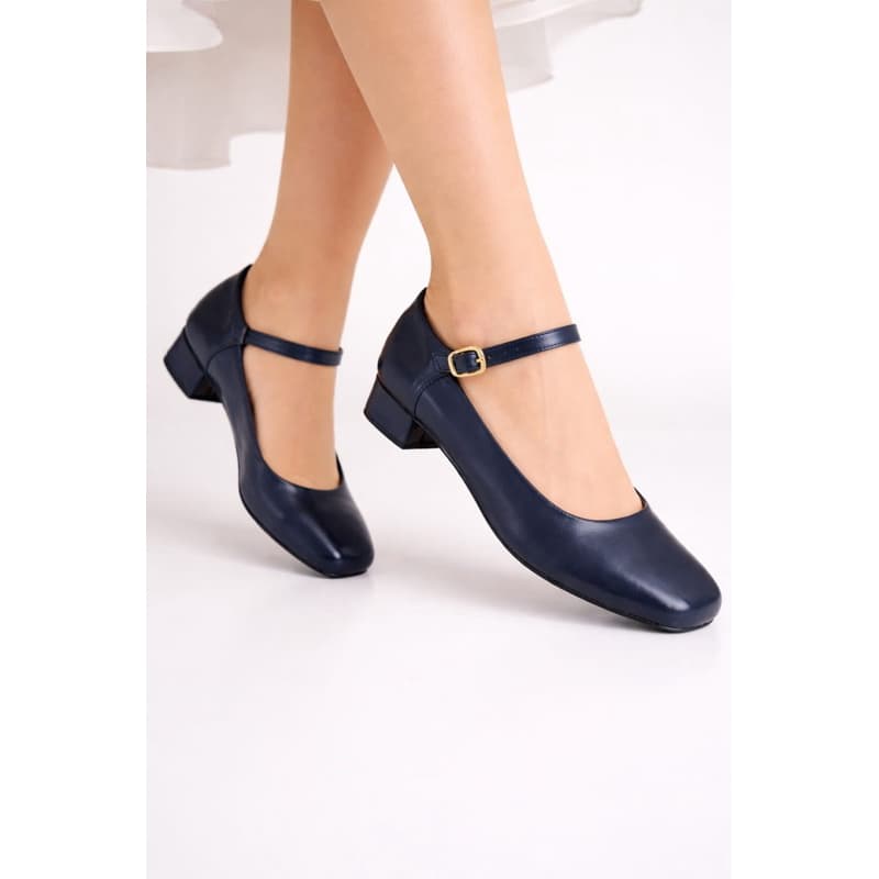Sapato Mary Jane Boneca Original Marinho fosca Salto 3 cm