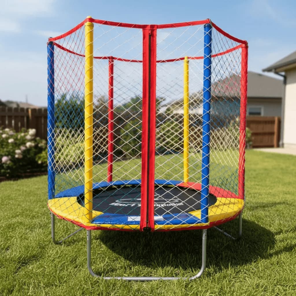 Cama Elástica Pula Pula 140cm Infantil Completa Rede Proteção Reforçada Henri Trampolim