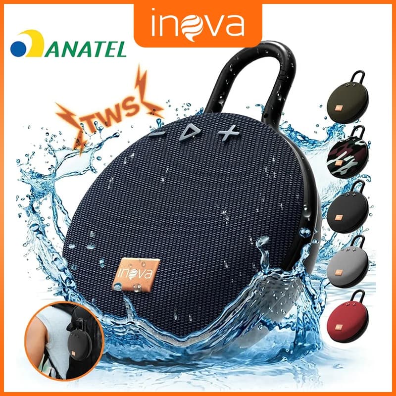 INOVA Caixa De Som Bluetooth Tws Grave Potente Portátil Grave Potente Com Radio a prova d' água