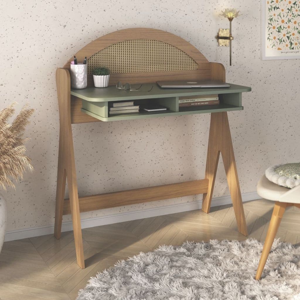 Escrivaninha Ceci Artely Com 2 Nichos Quarto Escritório
