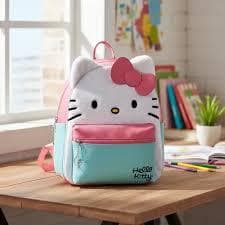 Mochila Bolsa Hello Kitty Infantil Costas 13'' Original Clio Style HK26347