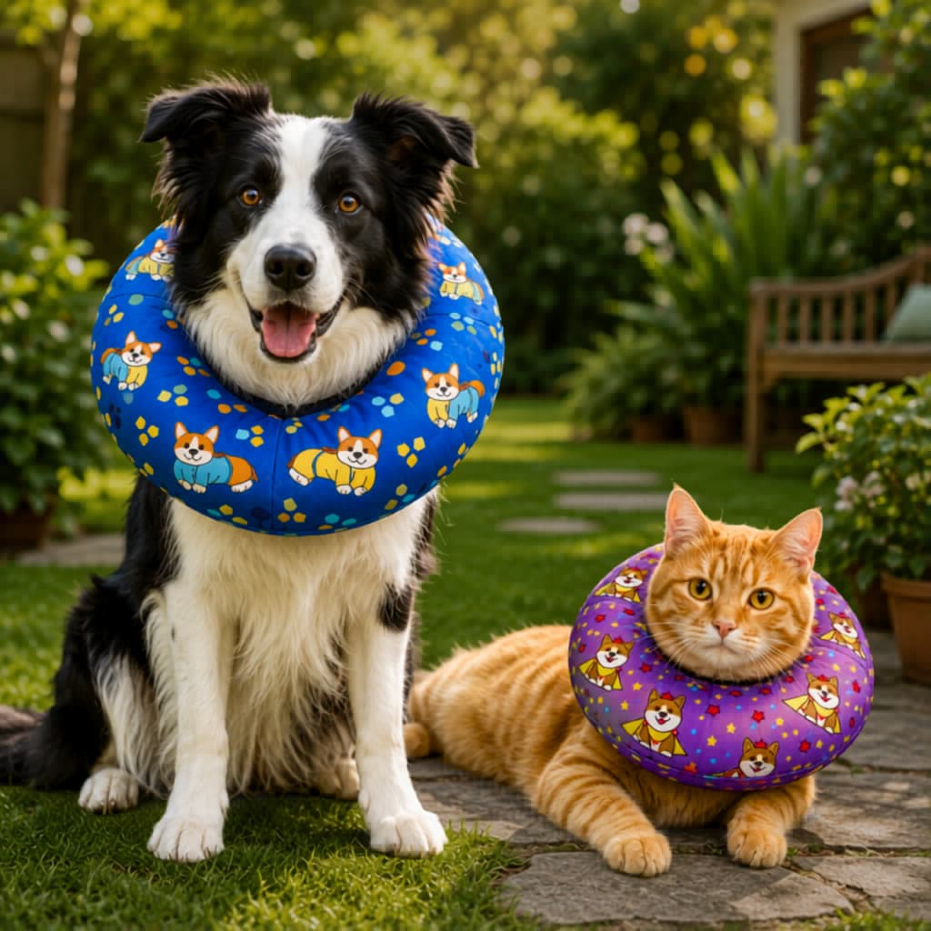 Colarelizabetano Cone Colar Elizabetano para Cachorro Cão Gato Pós Cirugico Ajustável
