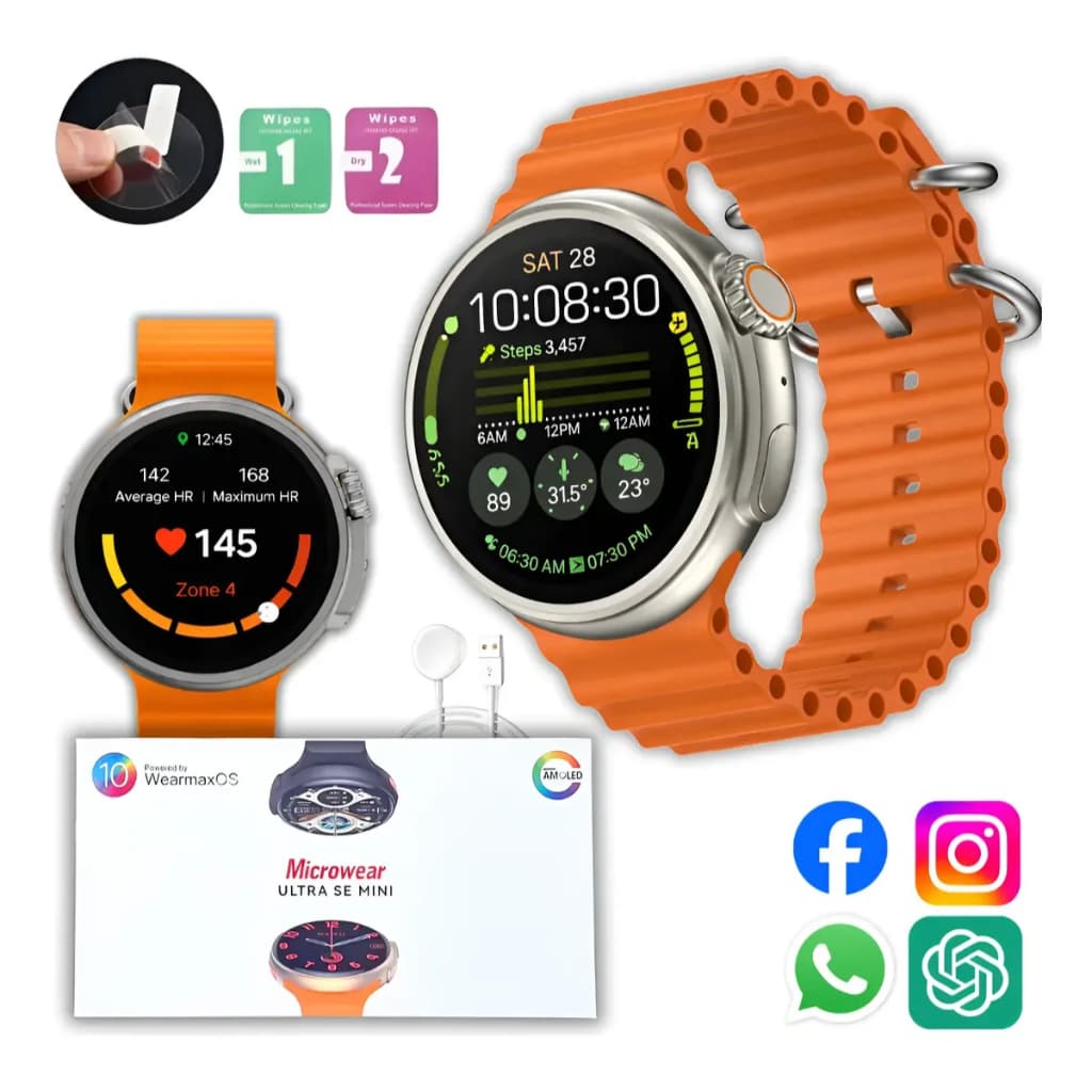 Relógio Smartwatch Feminino Para Xiaomi Samsung iPhone IOS Troca Foto Faz Recebe Ligação NFC 2026 SE