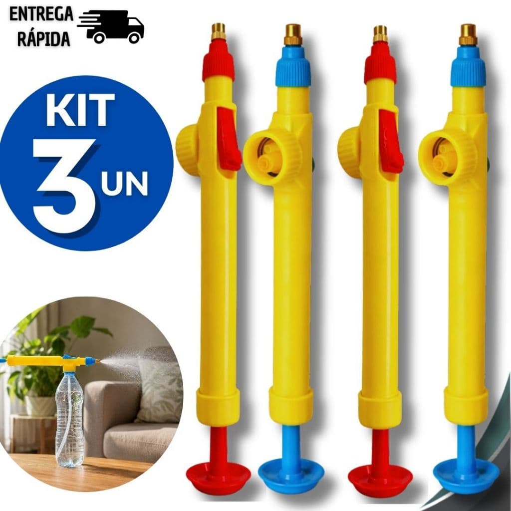 Combo 3 Borrifador Multiuso Pulverizador Manual Spray Garrafa Pet Casa Uso Doméstico Geral Utilidades