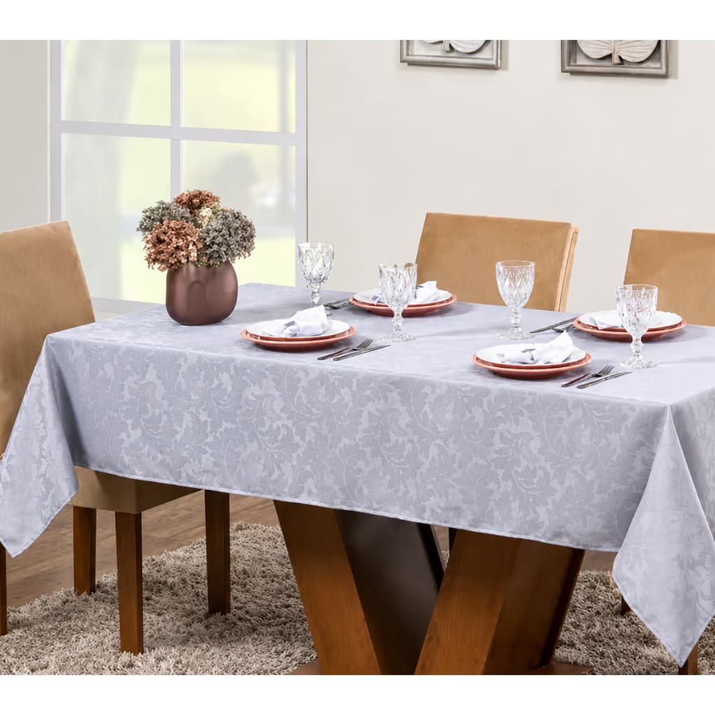 Toalha de Mesa Jacquard Luxo Decoração 4, 6, 8  Lugares  Várias Cores