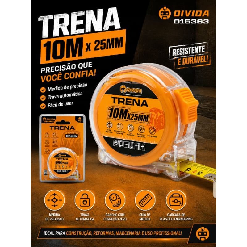 TRENA DE 10 MT ÓTIMA QUALIDADE 1/2/6 UNIDADES