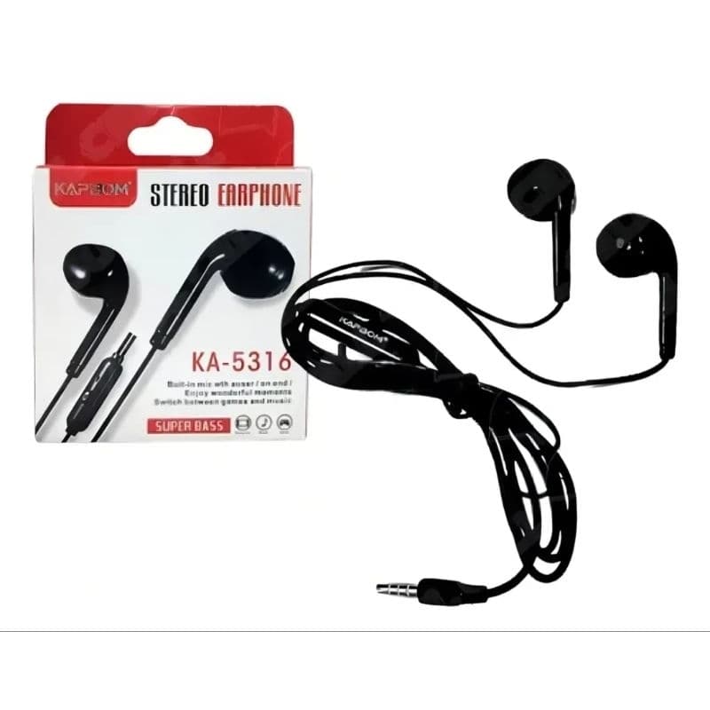 Fone de Ouvido Gamer In-ear Com Microfone Cabo 1,2m Preto KA-5316