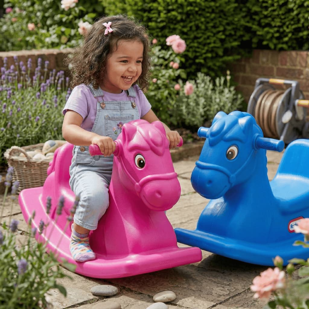 Gangorra Infantil Huppa Huppa Cavalinho Balanço Azul Rosa Entrega Full Promoção