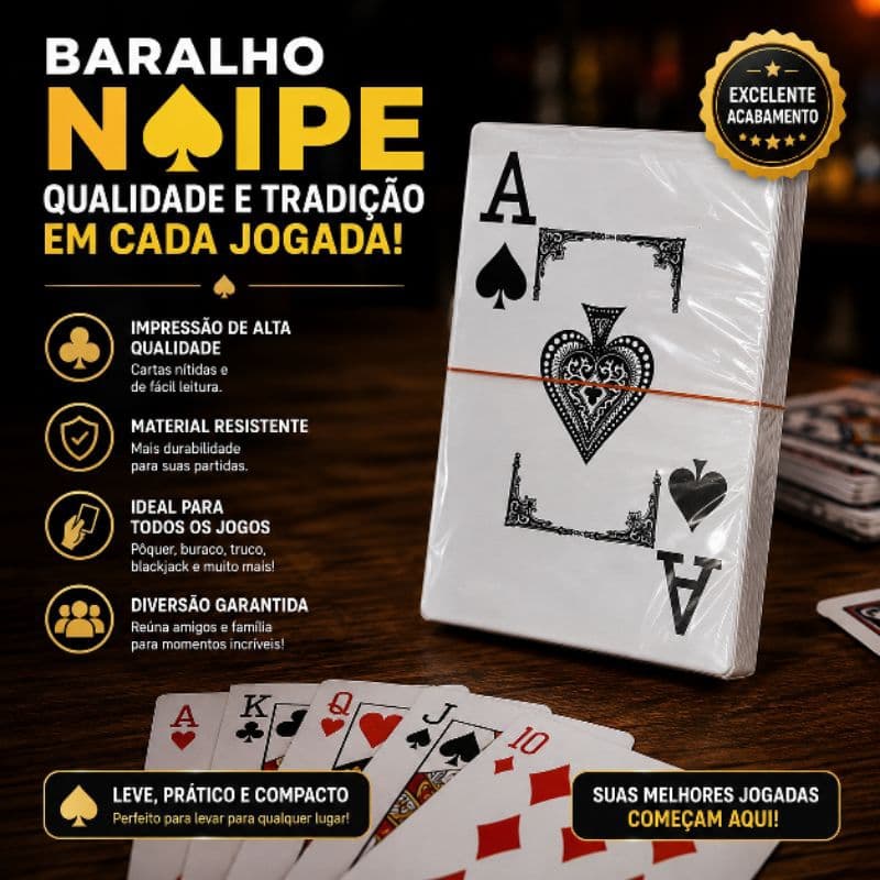 BARALHO MATERIAL REFORÇADO 1/3/6 UNIDADES